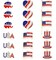 40PCS American Flag Charms 4th of July Patriotic Charms for Jewelry Making Rhinestone Enamel Heart Star Pendant Charms for DIY Necklace Bracelet Earrings Crafts